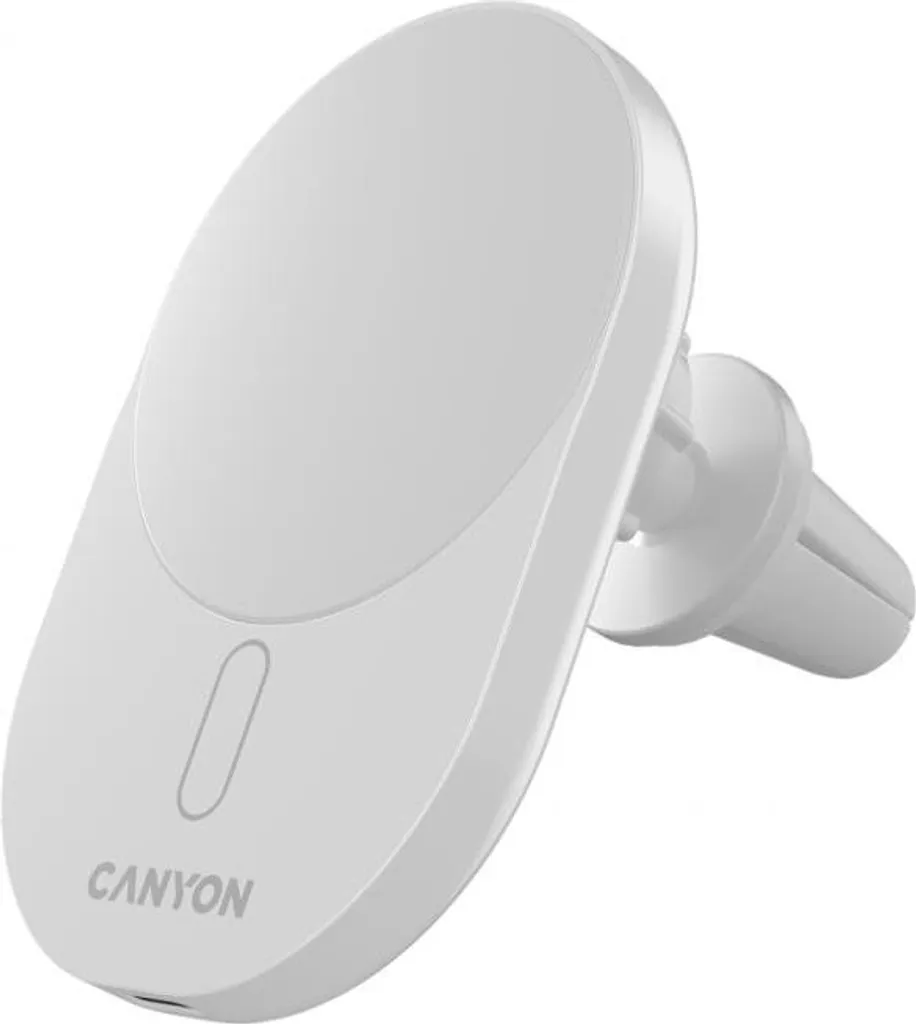 Support Téléphone Voiture Magnétique et Chargeur Sans Fil 15W Blanc