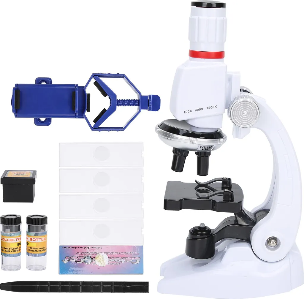 Microscope pour enfants haute définition 1200X avec LED blanche