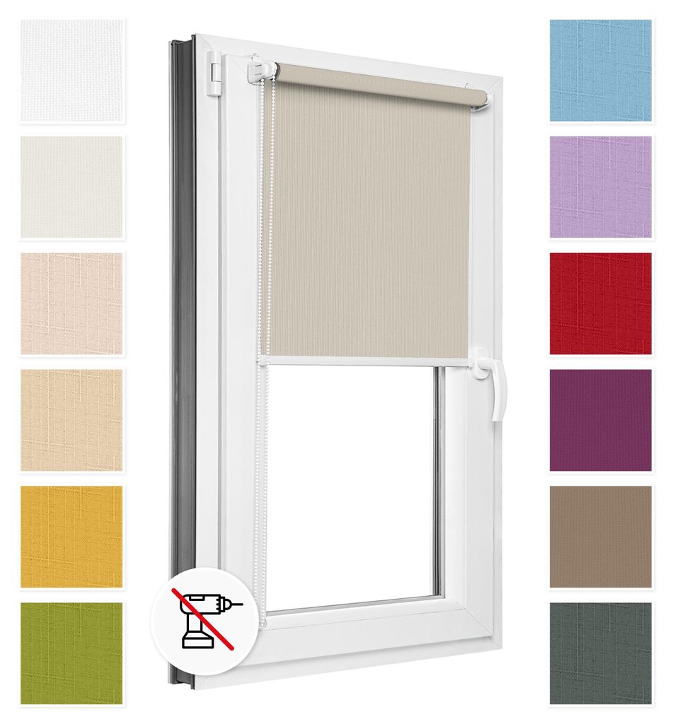 Estika Roleta bez vŕtania - 70 x 150 cm - Mliečna - Obrázok produktu 