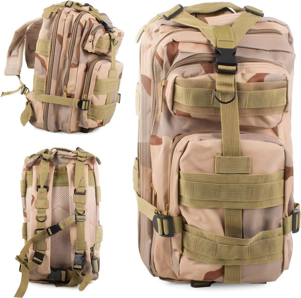 Taktischer Rucksack 30L - Braun für Outdoor-Aktivitäten Produktbild 