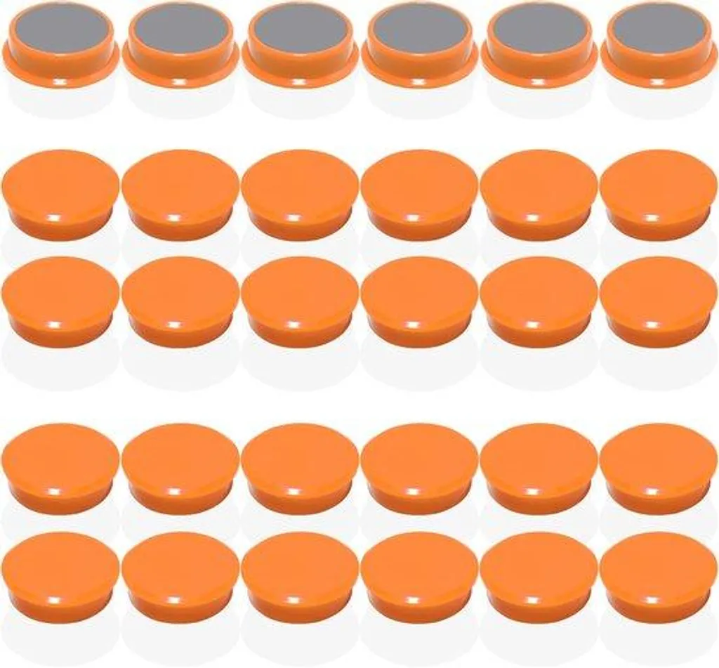 Aimants de frigo orange pour organiser vos notes et photos - Lot de 30 robustes