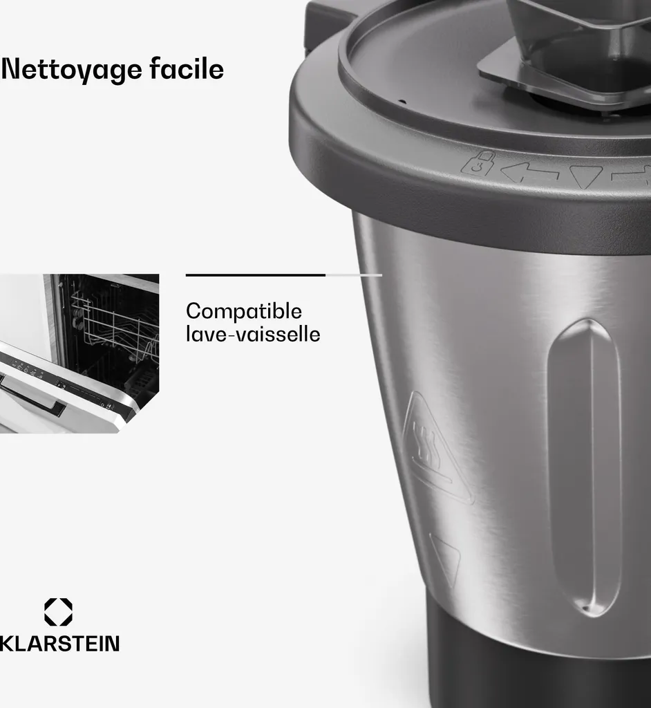Récipient en Céramique Grande Taille 3,2 Litres pour Robot 1700W 4en1