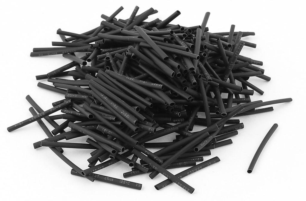 300 Stš¹ck Wickeldraht Schwarz 1 mm Durchmesser Schrumpfschlauch Kabelhš¹lle 2: 1