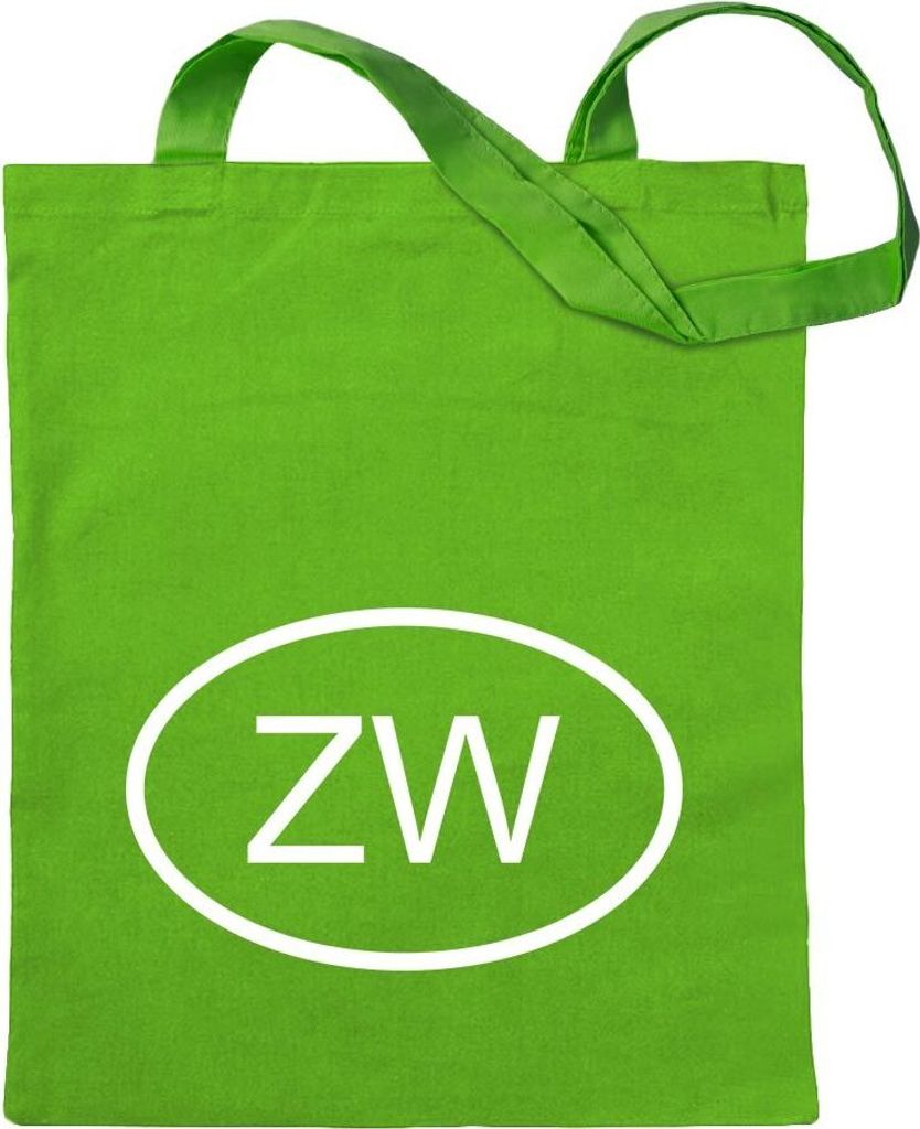 Kiwistar - Baumwolltasche - hellgrün - Simbabwe ZW - Turnbeutel Fun Rucksack Sport Beutel Gymsack Ziehgurt