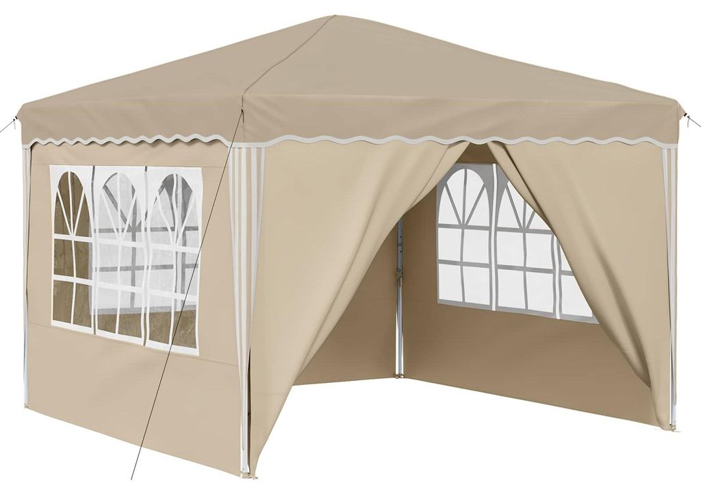 vidaXL Pop-up Partyzelt Creme 288 x 288 x 245 cm Oxford-Stoff