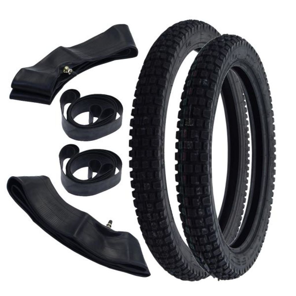 Reifen Set Enduro Motocross Heidenau K46 2.50-19 41M TT vorn + K46 2.75-17 47M TT hinten + Schlauch + Felgenband