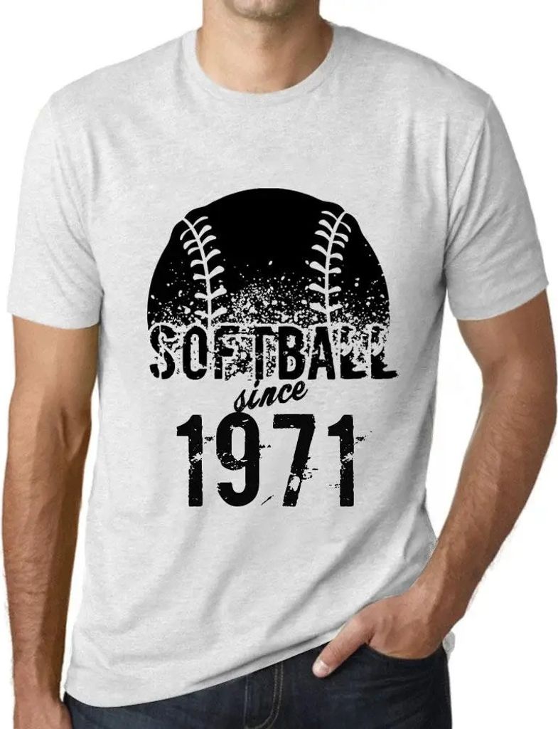 Herren Grafik T-Shirt Softball seit 1971 – Softball Since 1971 – Geschenk 53. Geburtstag Jahrestag 53 Jahre Jubiläum 53 Jährige Mann Jahrgang...