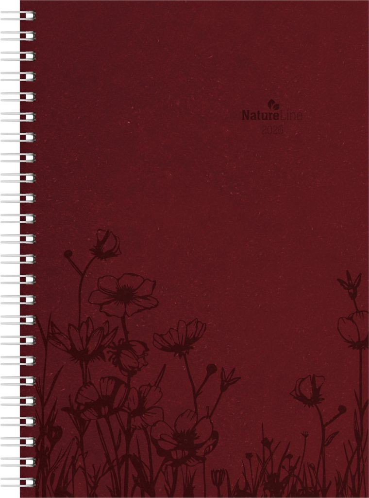 Wochenplaner Nature Line Flower 2026 - Taschen-Kalender A5 - 1 Woche 2 Seiten - Ringbindung - 128 Seiten - Umwelt-Kalender - mit Hardcover - Alpha ...