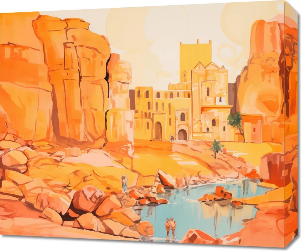 Déco Salon : Image Ruines sous le soleil 60 x 50 cm pour Ambiance Zen