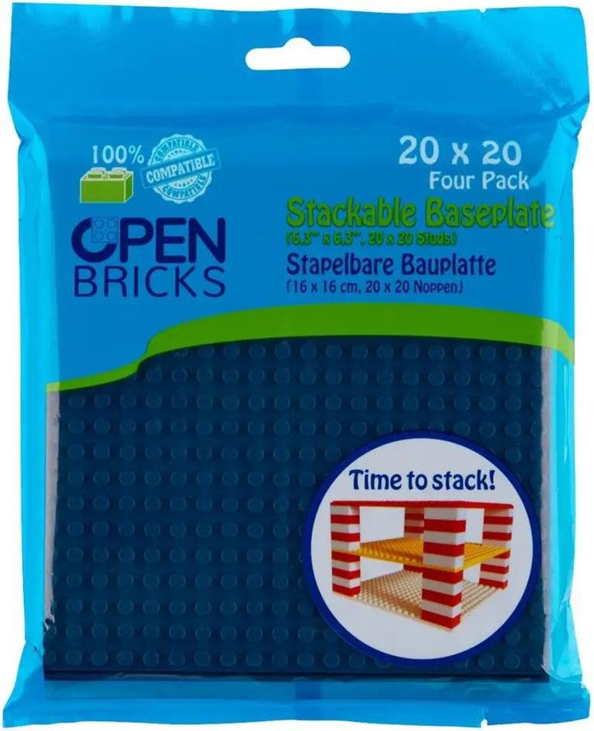 Open Bricks Baseplate 20x20 ocean blue 0 0 STK