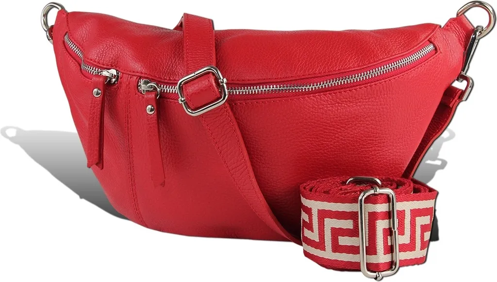 Petit sac banane Toscanto format horizontal marron avec sangle réglable