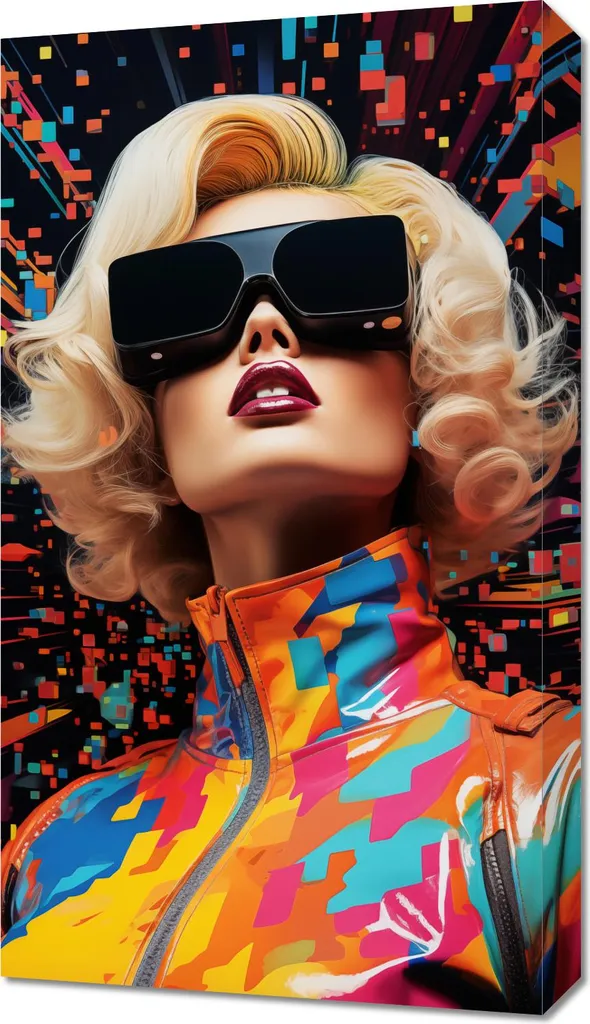 Image 40 x 70 cm Futurisme Rétro pour Moderniser un Mur Vide Facilement