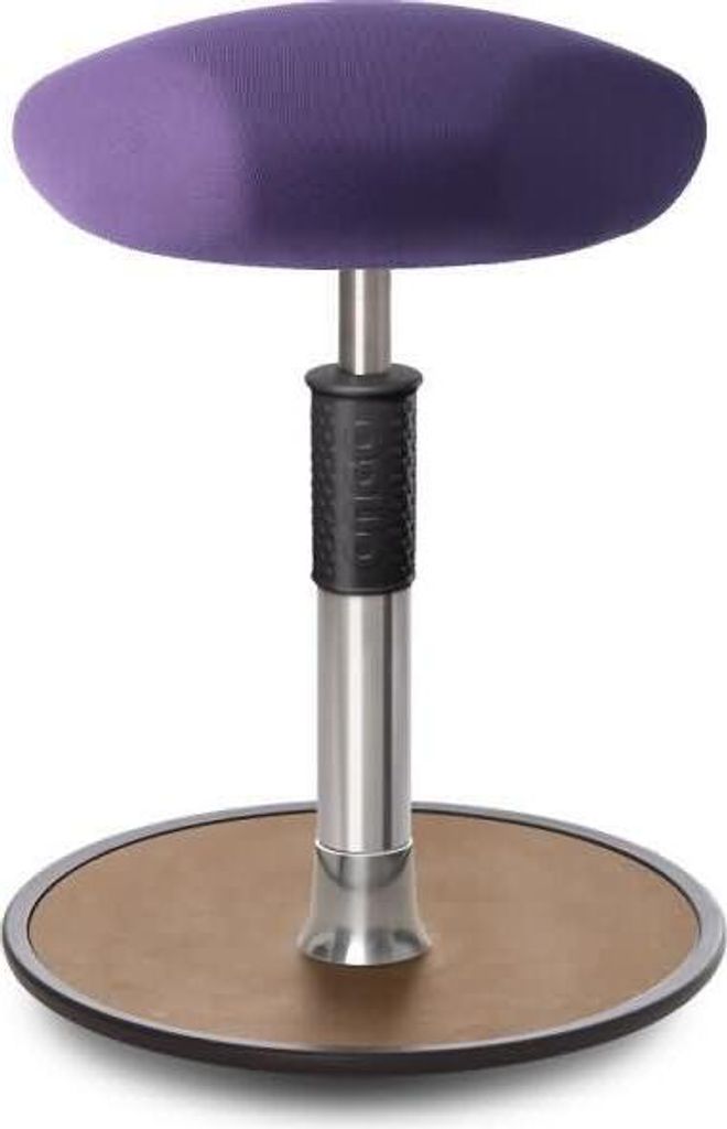 Sitz- Stehhocker Free Regular Triangel Gestrick Lila Chrom /Natur.