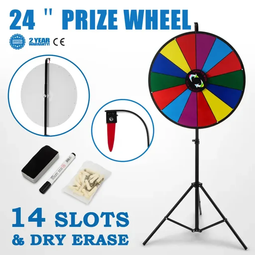 Roue de la Fortune Stable 24 Pouces : Solution de Jeu Simple et Solide - 2