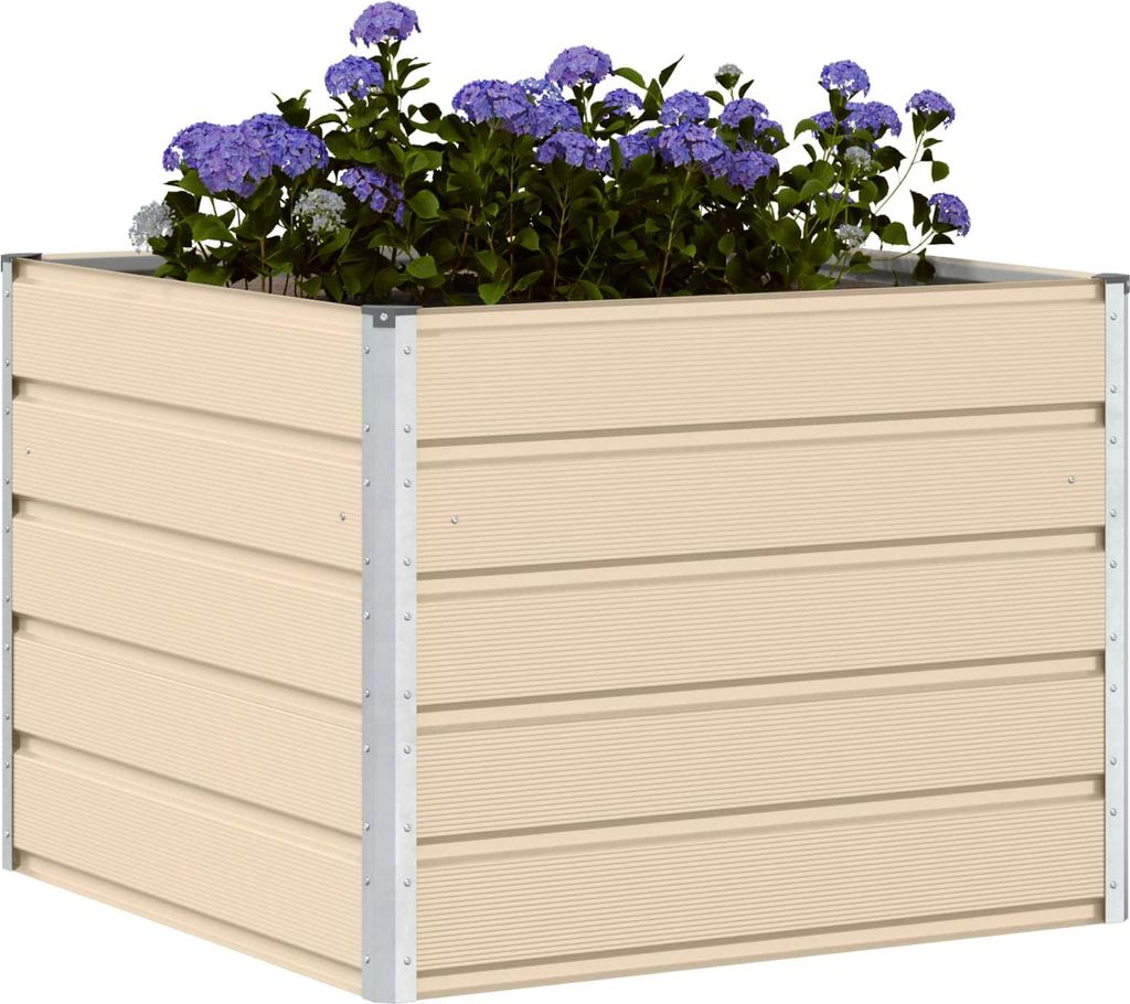 Hochwertigen Möbel Beete - Weiß Pflanzkübel Elfenbein 100x100x75cm Stahl NEU4251633