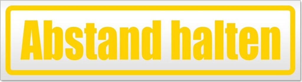 Abstand halten Magnetschild Schild magnetisch