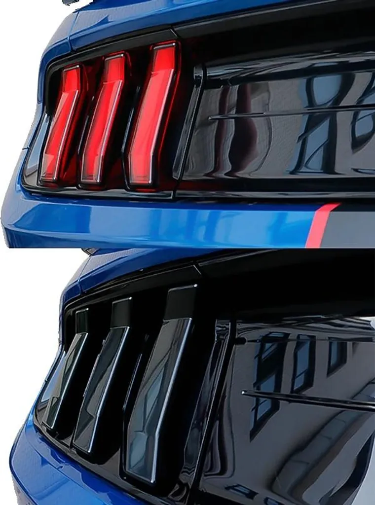 Cache de feu arrière noir fumé 9001 pour Ford Mustang 2018-2023 PC