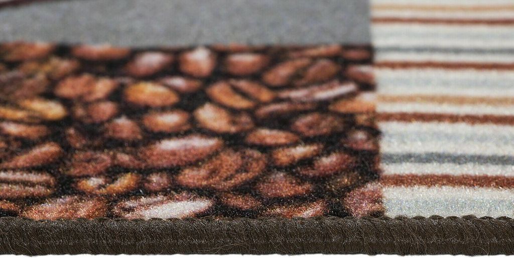 Küchenläufer 50 x 150 cm Braun Grau Motiv Teppichläufer Produktbild 4