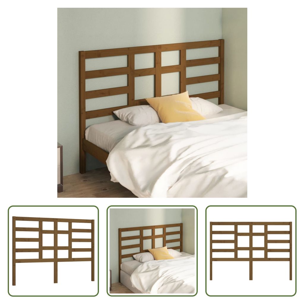 The Living Store Kopfteil Honigbraun 156x4x104 cm Produktbild 