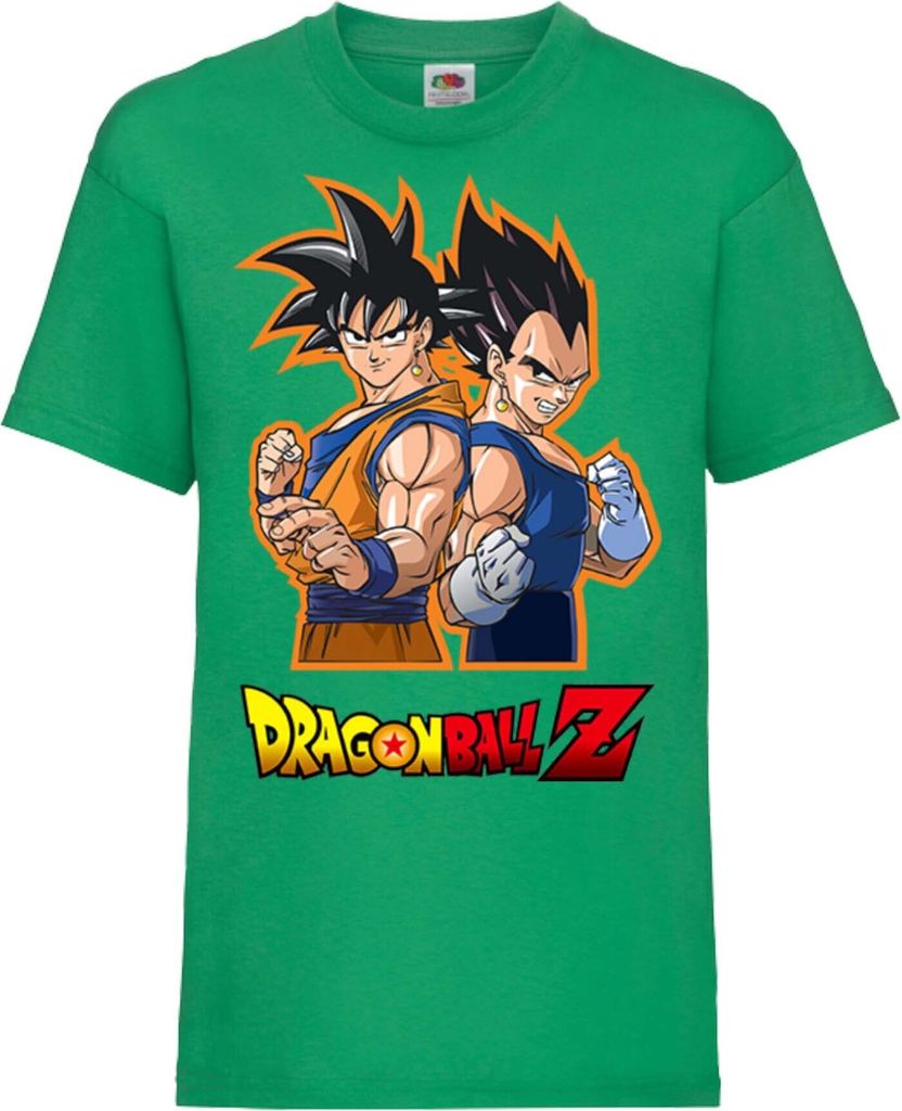 Kinder T-Shirt Dragon Anime Manga Ball Z 01 Goku Vegeta, 5-6 Jahr - 116 / Grün