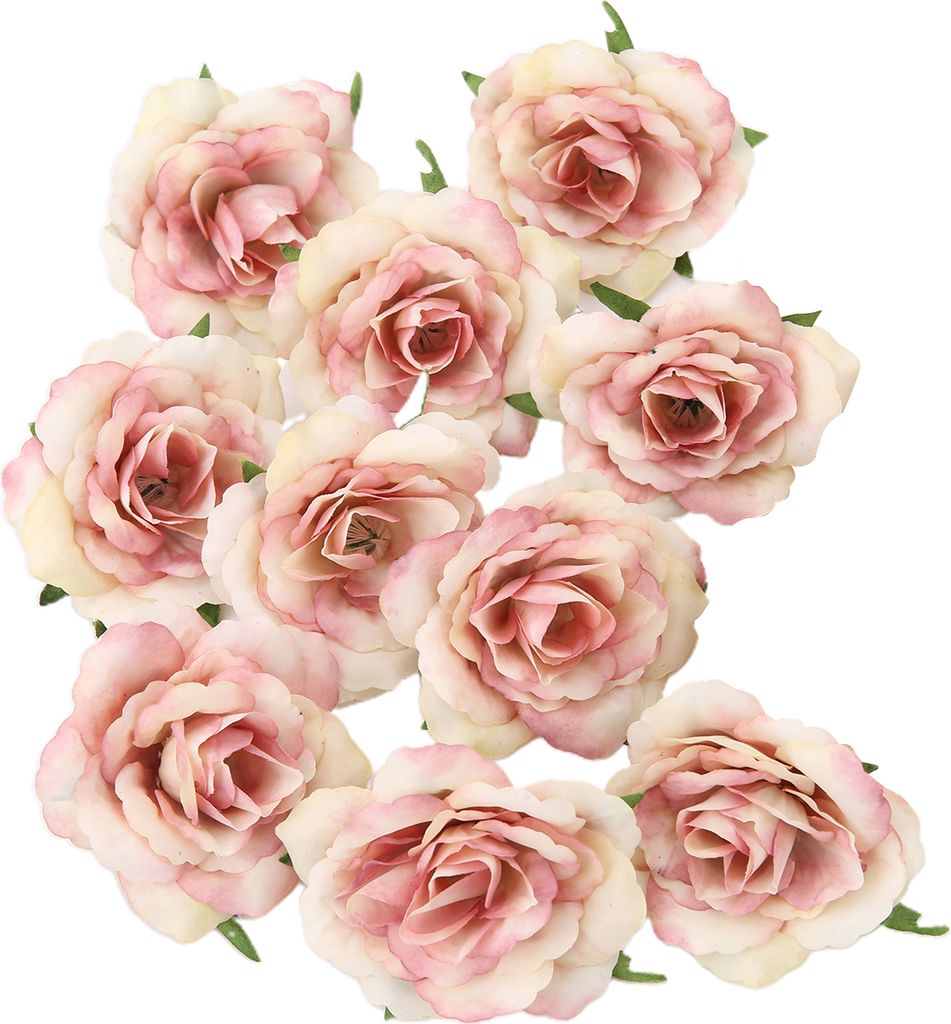 10pcs/Set Simulation Blumenkopf lebhaft langlebige multifunktionale künstliche Rosenblumblumköpfe für Hochzeit-Sekt