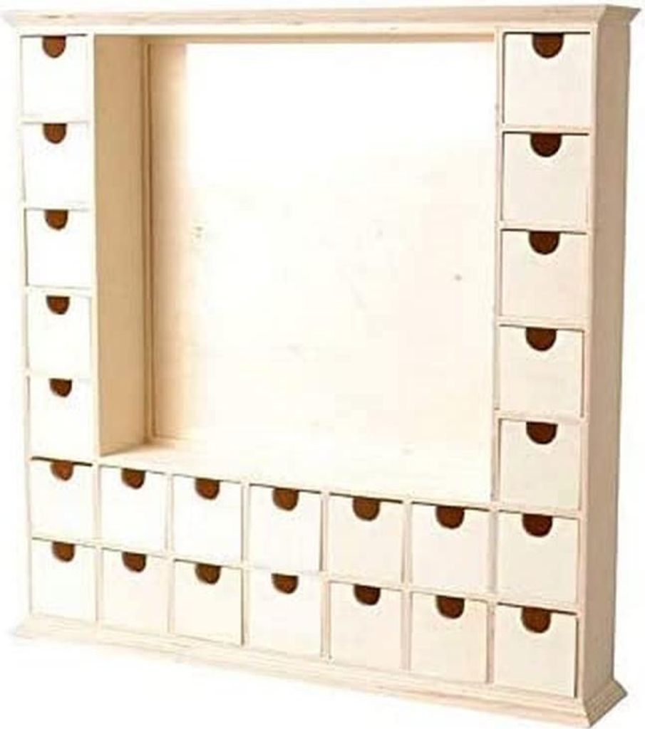 Artemio Adventskalender aus Holz – Quadratisch und Vielseitig Gestaltbar