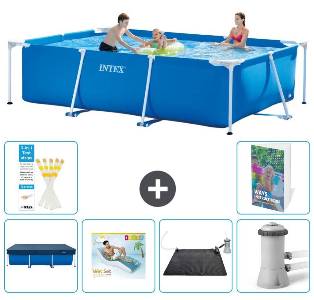 Rechteckiger Frame Pool - 300x200x75 cm - 7-teilig S45