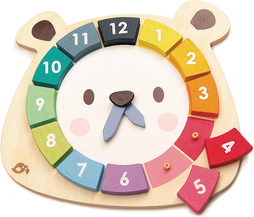 Tender Leaf Toys Steckspiel Uhr (Material Holz, Kinderspielzeug) 7508408