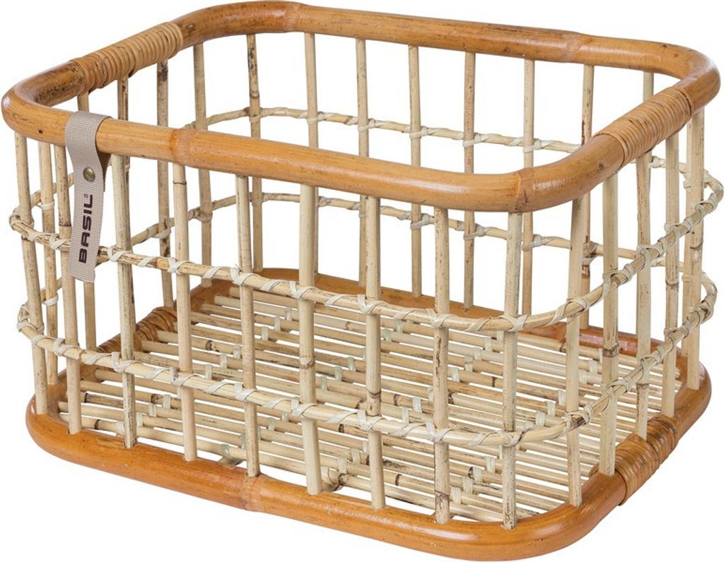 Basil Panier à vélo Green Life Rattan L 46x35x28cm, à Image du produit 