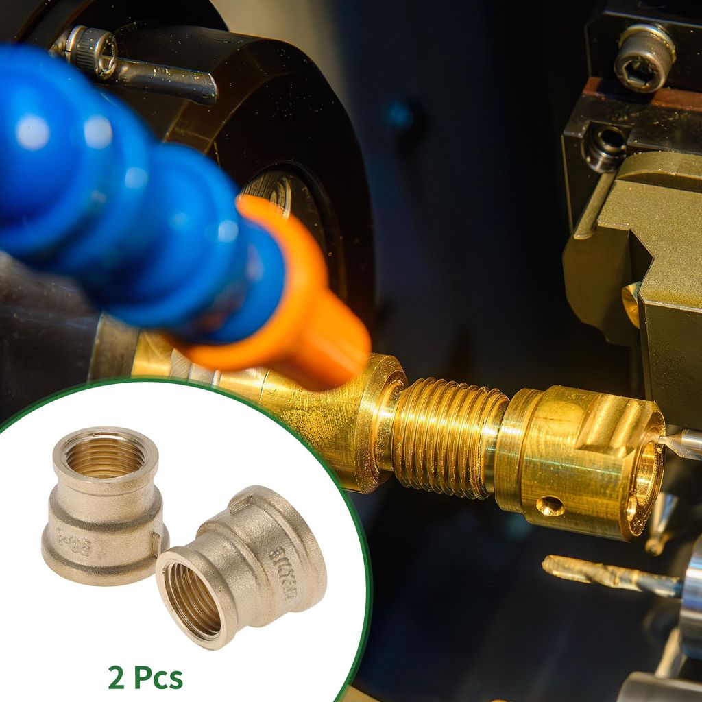 Messing Rohrverbinder 1/2" Innengewinde x 3/4" Innengewinde Direkt 1.2" L?nge 2 Stück