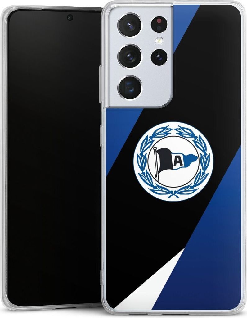 DeinDesign Handyhülle für Samsung Galaxy S21 Ultra 5G Silikon Hülle Case Smartphone Schutzhülle Arminia Bielefeld DSC Offizielles Lizenzprodukt