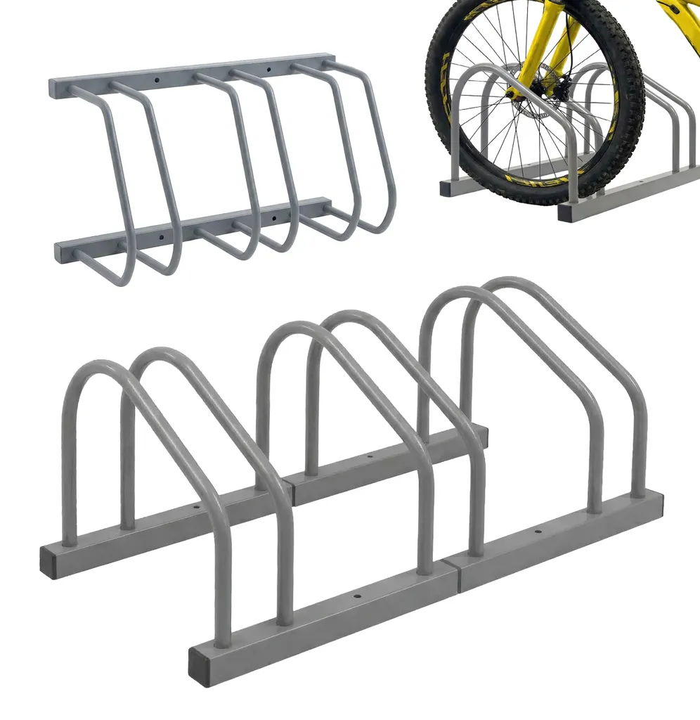 Support à vélos Relaxdays pour 3 vélos en acier argenté pour sol et mur