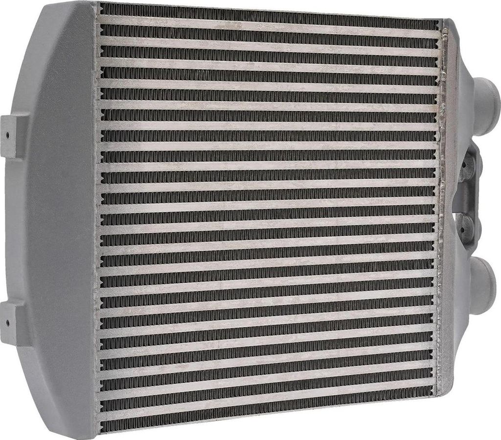 Ladeluftkühler / Intercooler - Aluminiumlegierung - 60 psi - Doppelreihige Rohrkonstruktion - Hohe Kühlleistung - Grau