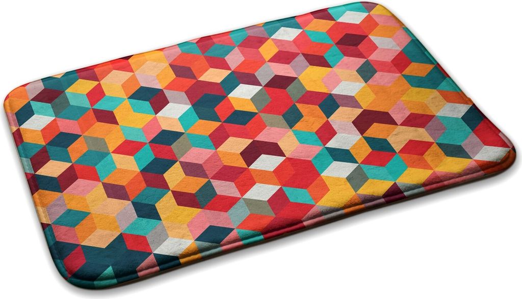 Teppich Teppich Wohnzimmer Schlafzimmer Modern - 90 cm x 60 cm - Bunte Geometrische Muster