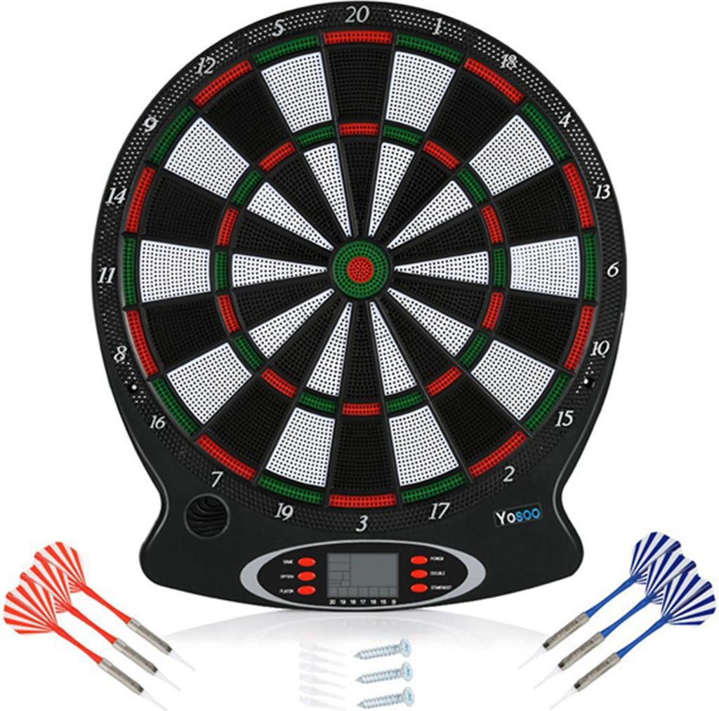 1pc Professionelle elektronische hängende Dartscheibe LCD Scoring Indikator Dart Spiel mit 6pcs Darts