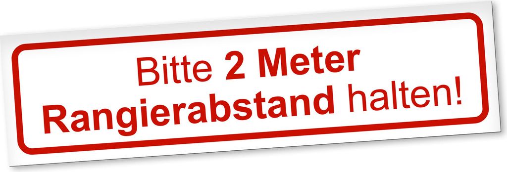 PantherPixel 2m Rangierabstand Magnetschild Auto LKW Warnhinweis Magnetfolie Geschenkidee 20 x 5 cm REFLEKTIEREND