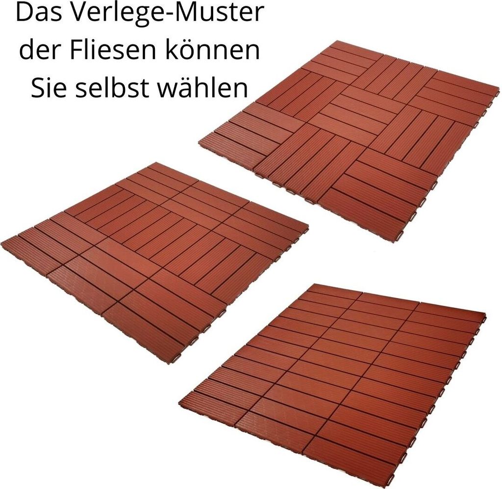 FORTENA Randabschluss-Ecke Für PP Terrassenfliesen – 30x30 Cm, Braun, Witterungsbeständig & Rutschfest