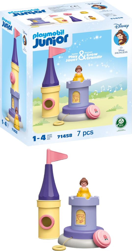 PLAYMOBIL 71458 1.2.3 & Disney: Belles Spielturm mit Melodie