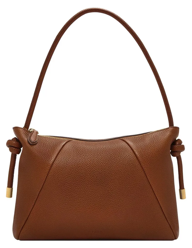 Sac à Main Porté Épaule Willa Fossil en Cuir Brun - Grand Format Pratique