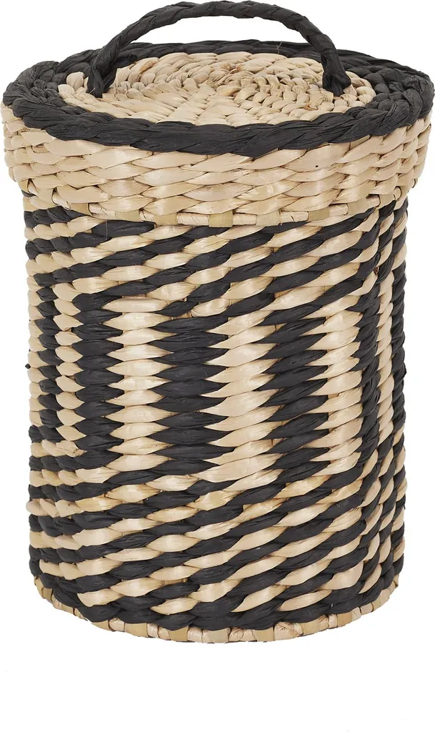 Boîte de Rangement Tressée avec Couvercle X2 - Panier en Fibres Tressées - 4
