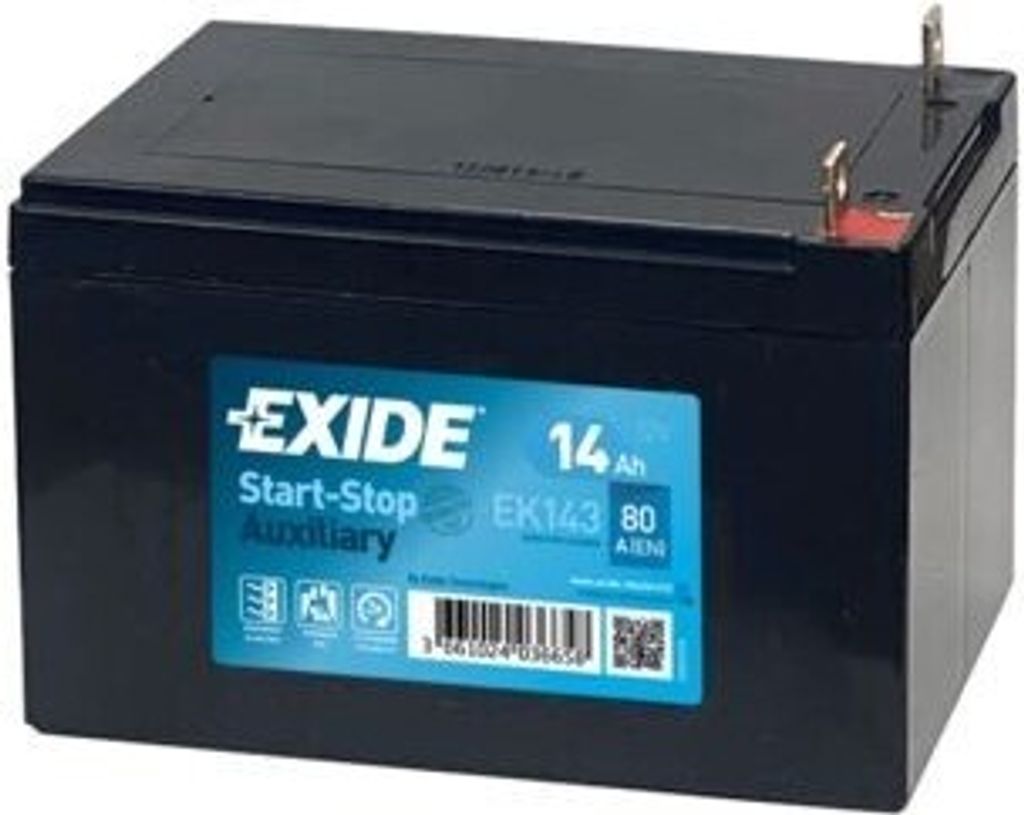 EXIDE AGM Auxiliary Starterbatterie 12V 14Ah 80A/EN Produktbild 