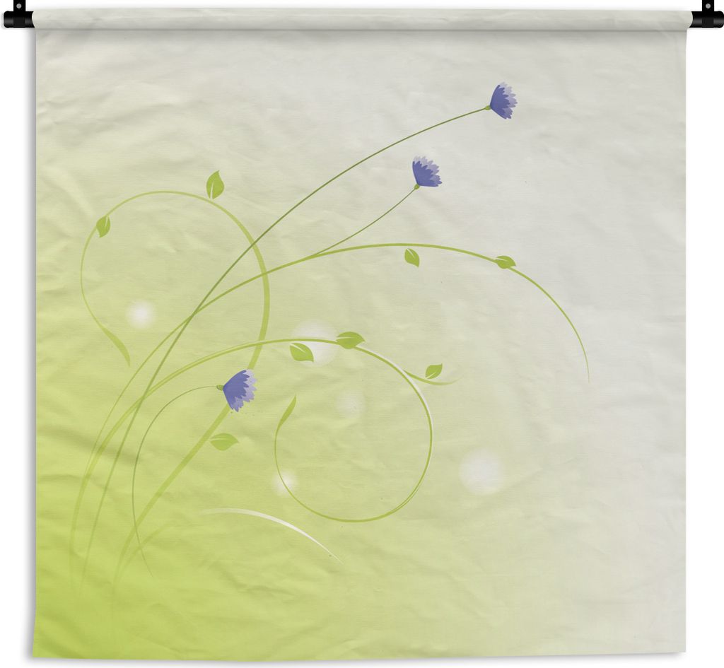 MuchoWow Wandteppich Wandbehang Eine Illustration einer Kornblume 120x120 cm Tapisserie Dekoration Wandtuch - Modern - Baumwollgewebe