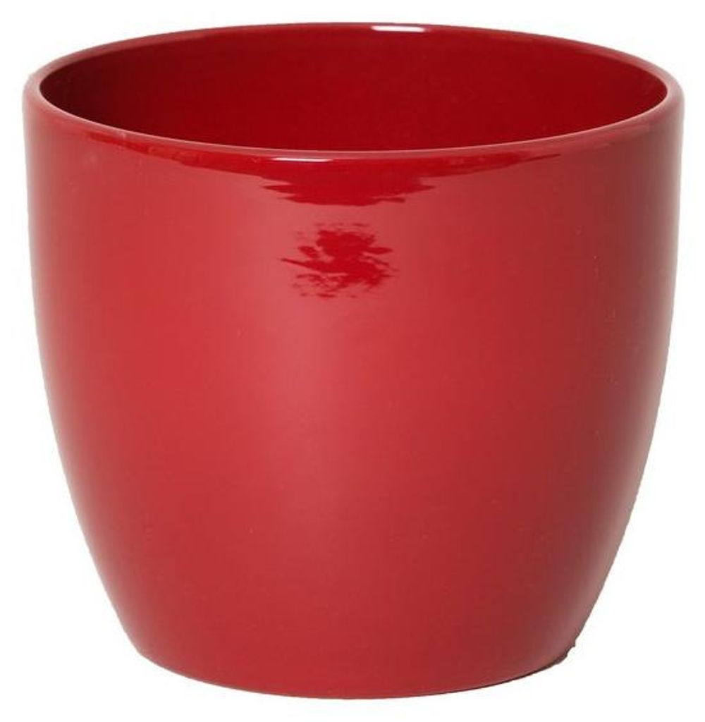 Floran Pflanzentopf - rot - glanzend - Keramik - 28 x 25 cm Produktbild 