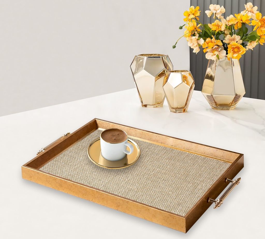 Evila Originals, TPEA9863, Tablett, Mehrfarbig, 100 % GLAS, 50 x 29 x 3,5 cm