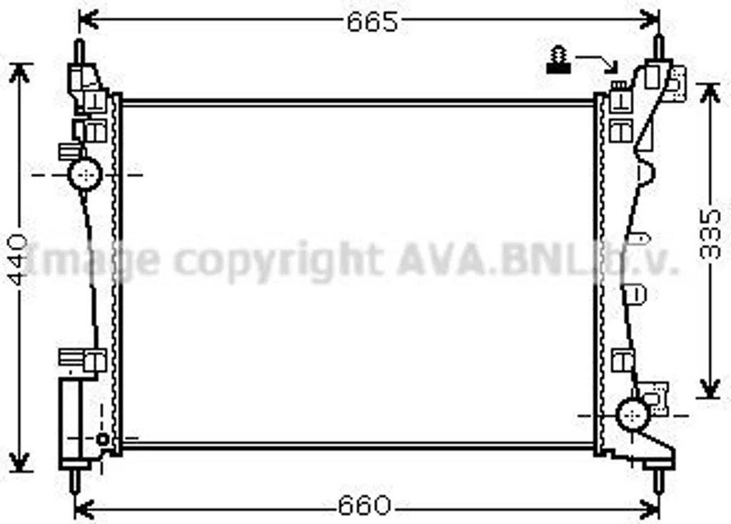 Radiateur de refroidissement pour Fiat Fiorino et Punto - PRASCO