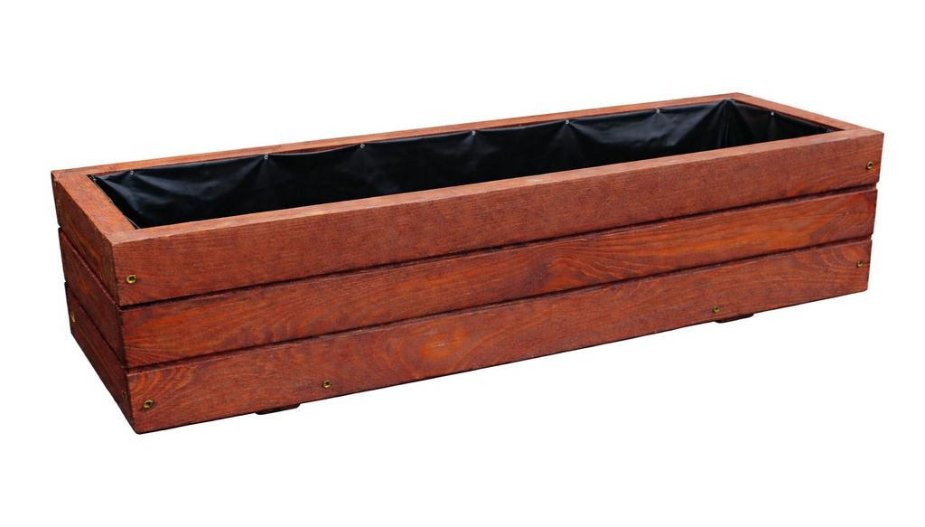Blumenkasten Holz 90 cm lang – Balkon Pflanzkasten Produktbild 