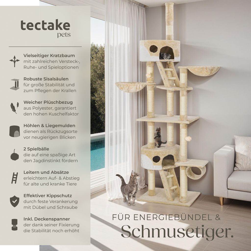 Kratzbaum Hansi 243 bis 260 cm inklusive 2 Treppen, 2 Produktbild 2