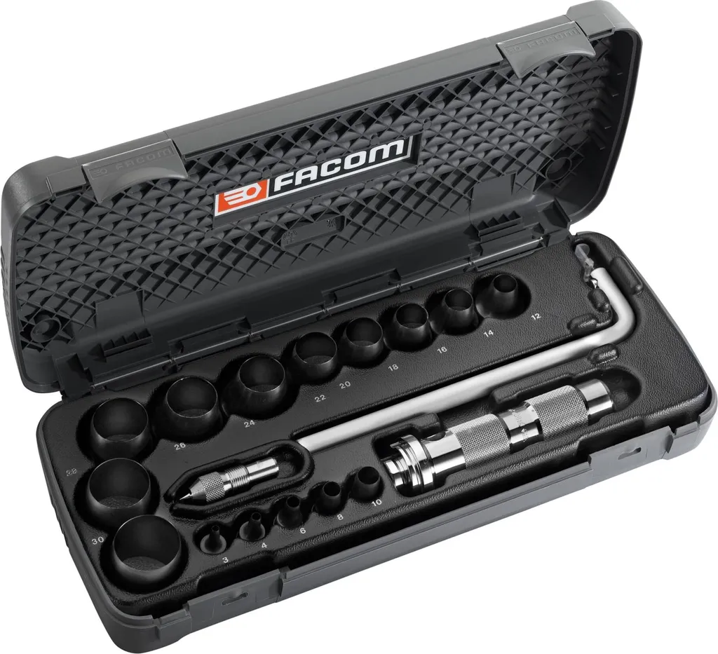 FACOM Kit de perforateurs Ø 3-30 mm - Emporte-pièce de précision 245.J2
