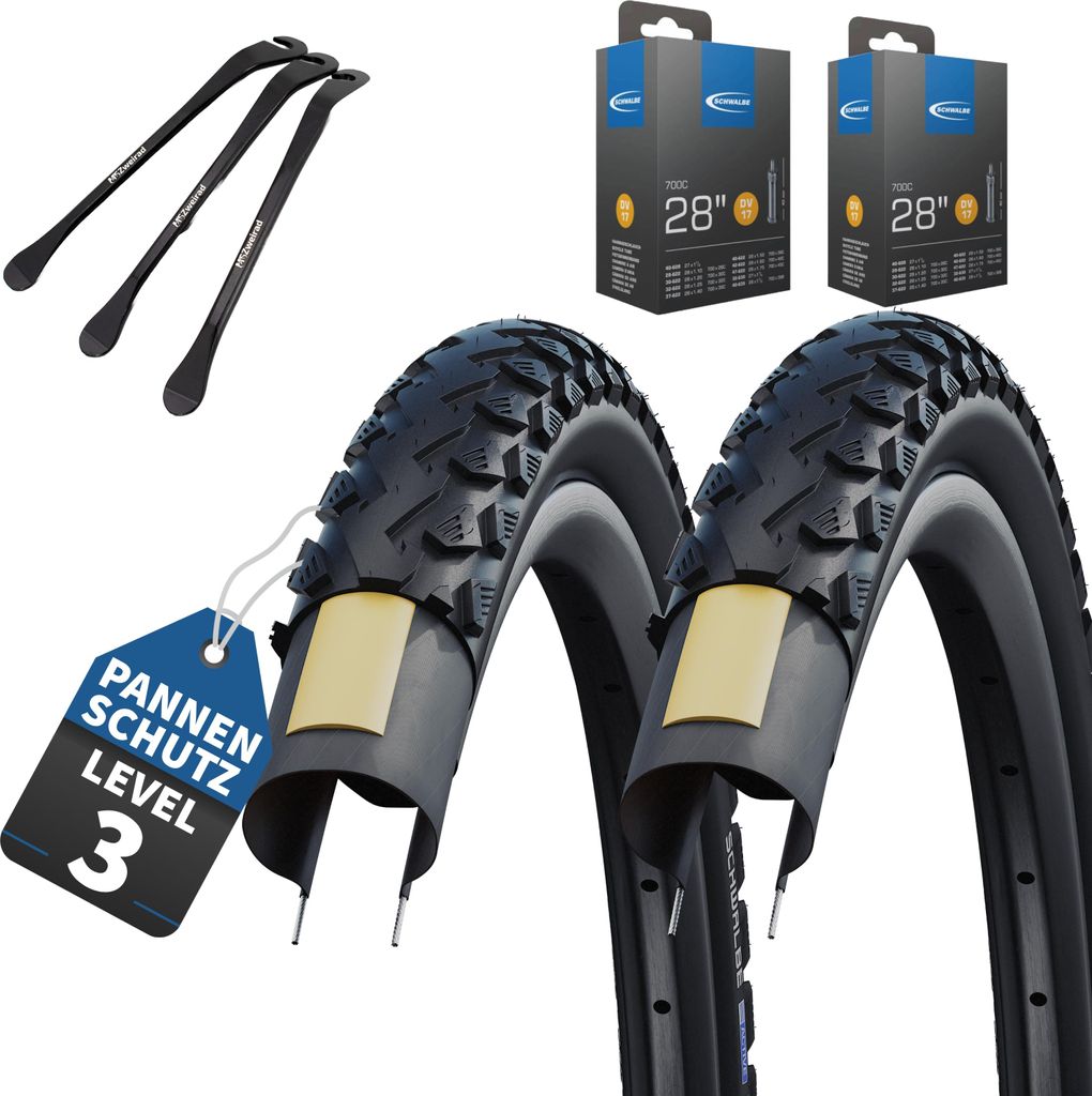 2x Schwalbe Fahrradreifen Land Cruiser 28 Zoll 42-622 + DV Reifenheber