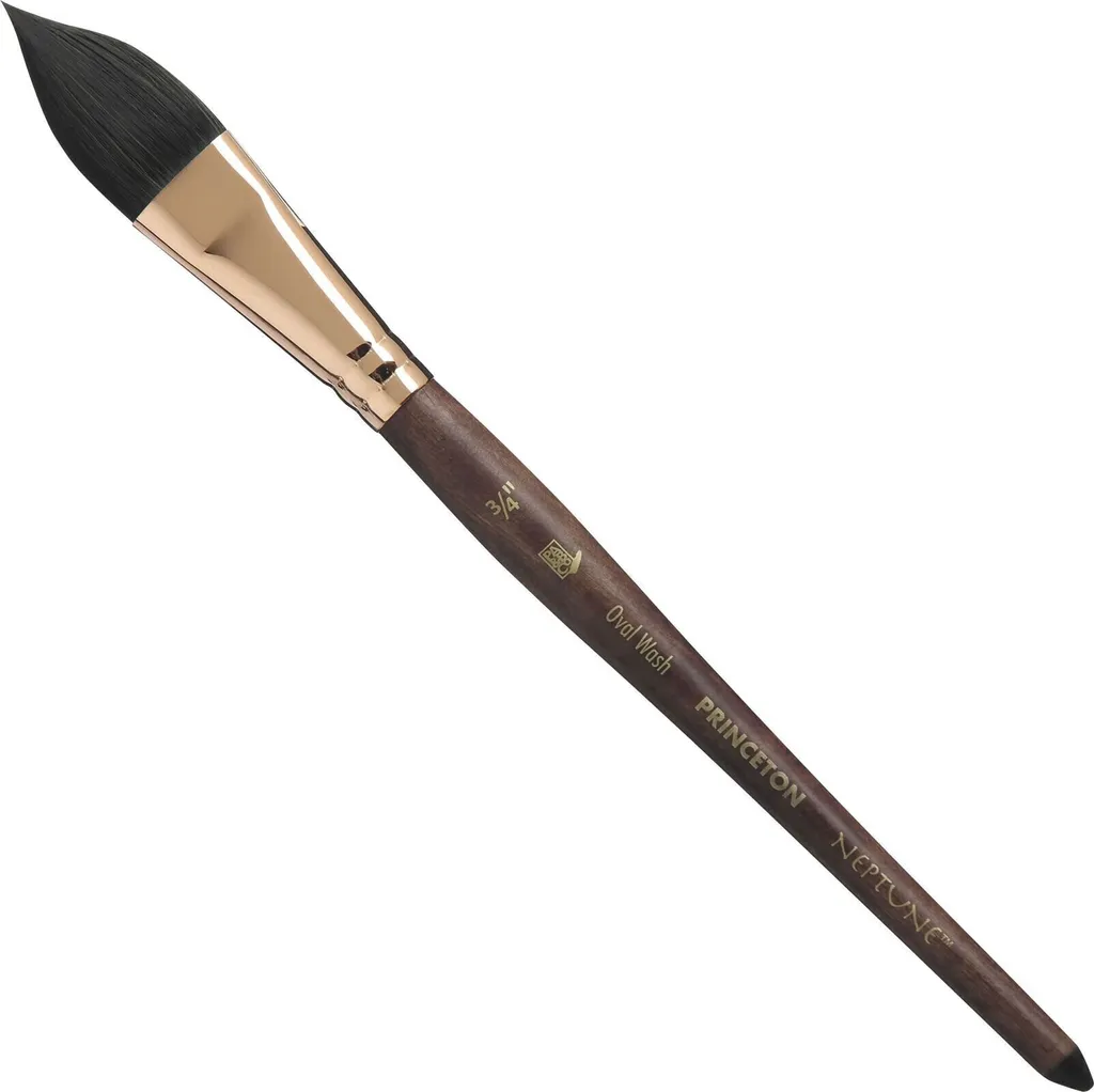 Pinceau aquarelle ovale 3/4 Princeton Neptune pour lavis et détails